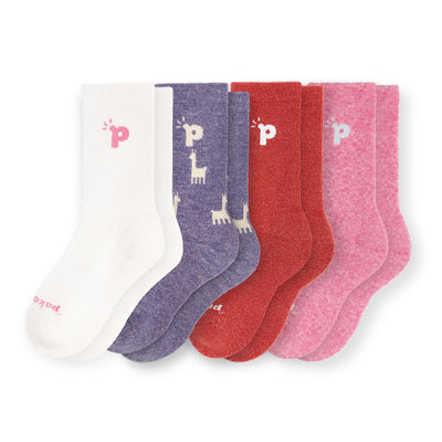 Laden Sie das Bild in den Galerie-Viewer, 4er Pack - pakopako Crew Socken Frauen - pakopako