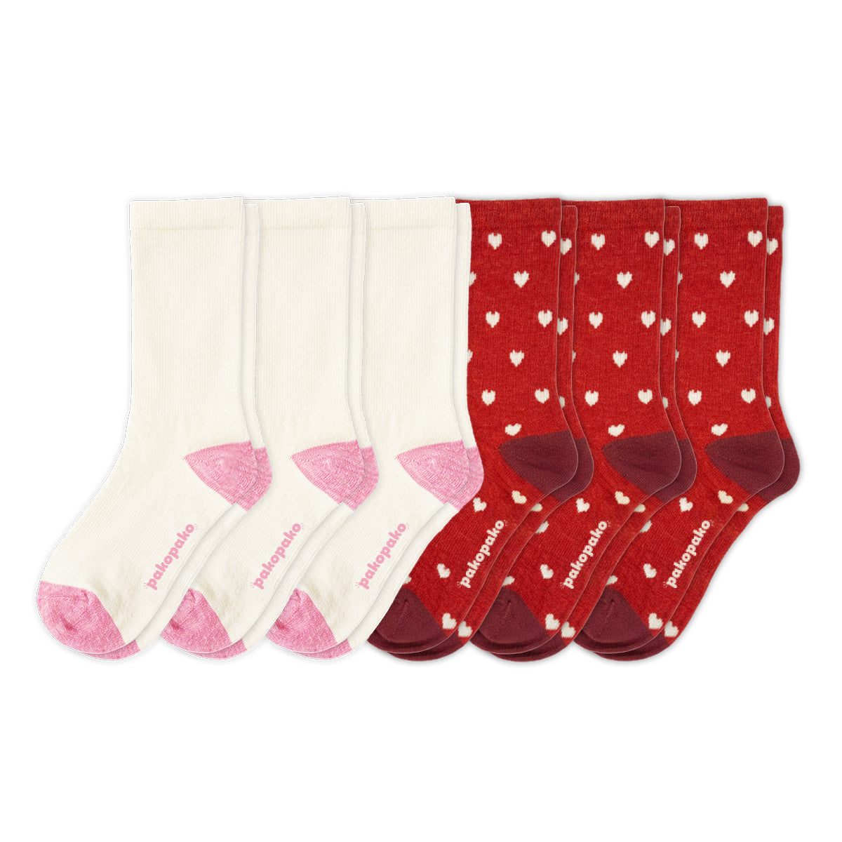 Laden Sie das Bild in den Galerie-Viewer, 6er Pack - pakopako Leichte Alpaka Crew Socken Frauen